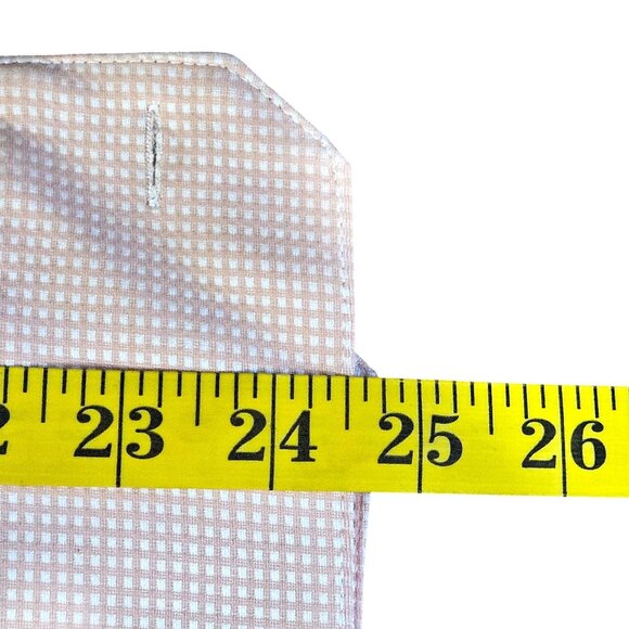 Mizzen+Main Men Dress Shirt M Pink Check Trim Fit Old Money Business Casual - Picture 9 of 11